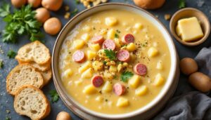 Kartoffelsuppe mit Würstchen: Der günstige Klassiker, den alle in der Familie lieben