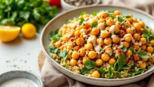 Proteinreiche Bowl mit Kichererbsen: Das Sattmacher-Rezept für die Mittagspause
